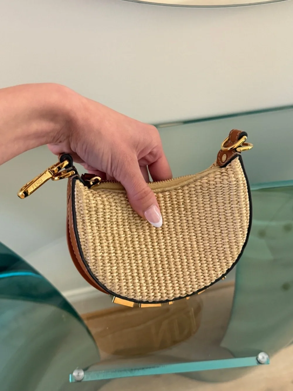 Fendi Fendigraphy Raffia Nano Bag